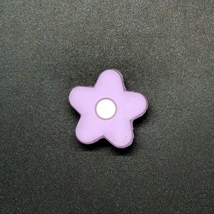 (5/$15) Purple Flower Croc Charm